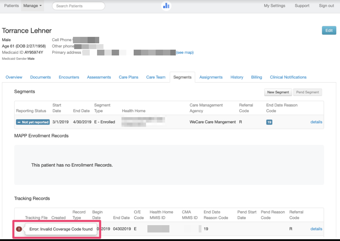 How To Resolve Segment Errors – Foothold Care Management